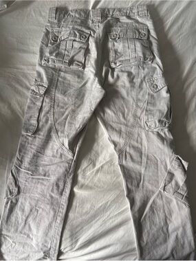 White vintage Matchstick baggy cargo pants